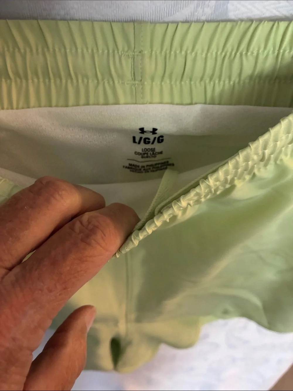 Under Armour Women's Lime Green Running Shorts - Picture 2 of 4